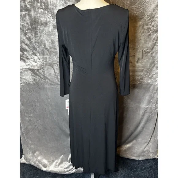 Donna Morgan Dress Sz 12 Black Sequins Asymmetrical Hem V Neck Cocktail  Evening - threedaughtersproperties.com